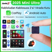 carlinkit Mini Ultra 5.0 Kablosuz CarPlay & Android Auto Adaptörü Tak Çalıştır 2in1 Dual WiFi Hızlı Bağlantı - 1