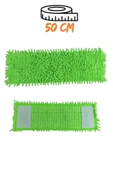 Mikrofiber Makarna Mop Ucu - Paspas Yedek Başlık Yeşil 50 cm - 1