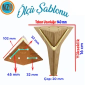 Mobilya Oturma Grubu Kanepe Sehpa Ünite Koltuk Ayağı Baza Ayakları 16 cm Açık Ceviz Gold (4 Adet) thumbnail 2