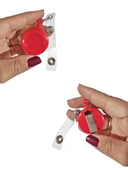 Yaka Kartı Yoyosu Uzayabilen Kancalı Yoyo Aparatı - Kırmızı - 1