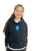 yudemia Ateş ve Su Su Baskılı Kız Sweatshirt – Rahat ve Şık Tasarım - 1
