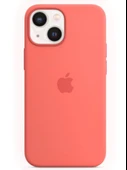 iPhone 13 mini için MagSafe özellikli Silikon Kılıf - Pembe Pomelo - 1