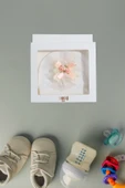 yudemia %100 Organik Pamuklu Şık ve Rahat Çiçek Nakışlı Tasarım Bebek Beresi - 2