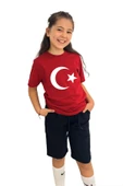 yudemia Bayrak Baskılı kız Çocuk Tişört ve Şort Takımı | %100 Pamuk, Şık ve Rahat - 6