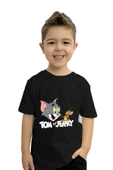 yudemia Tom ve Jerry Hayvan Baskılı Çocuk Tişörtü | %100 Pamuk, Şık ve Rahat Tasarım - 1