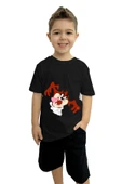 yudemia Tazmanya Baskılı Çocuk Tişört ve Şort Takımı | %100 Pamuk, Şık ve Rahat - 4