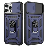 Apple iPhone 12 Pro Max Uyumlu Kızaklı Kamera Korumalı Tank Kılıf thumbnail 4