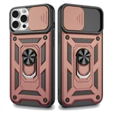 Apple iPhone 12 Pro Max Uyumlu Kızaklı Kamera Korumalı Tank Kılıf thumbnail 5