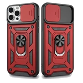 Apple iPhone 12 Pro Max Uyumlu Kızaklı Kamera Korumalı Tank Kılıf thumbnail 2