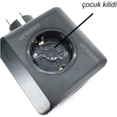 oklu Grup Priz Kablosuz Akım Korumalı Isıya Dayanıklı Termal Çocuk Korumalı 3x Usb 3.0 3x Fiş Girişli Ofis Ev - 3
