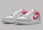 NİKE AİR JORDAN 1 LOW SE LİGHT SMOKE GREY GYM RED - 2