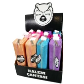 B&D Kalem Çantsı Küçük Boy Simli Kalp Desenli BD-KCS035 - 1