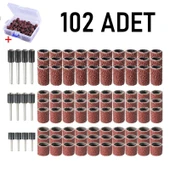 Valkyrie 102 Adet Kutulu Freze Ucu Zımparası Tırnak Makinesi Gravür Matkap Uyumlu Törpü Kalıcı Oje Manikür Pedikür Seti - 1