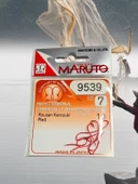 9539 Ryusen Kentsuki 7 Numara 10'lu Paket Kırmızı Çift Tırnak Olta Iğnesi - 1