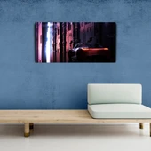 Gri Spor Araba Retro Kanvas Tablo 60 x 120 thumbnail 3