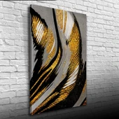 Gri ve Altın Rengi Dekoratif Kanvas Tablo 50 x 70 - 1