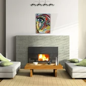 Soyut , Çok Renkli Dekoratif Kanvas Tablo 50 x 70 - 2