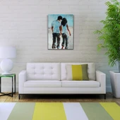 Elele Yürüyen Sevgililer Yağlıboya Kanvas Tablo 50 x 70 - 2