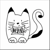 Hello Kedi Sticker - 1