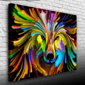 Renk Paletindeki Kurt Kanvas Tablo 50 x 70 - 1