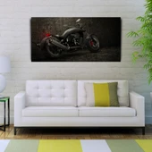 Siyah Naked  Spor Motosiklet Kanvas Tablo 60 x 120 - 5