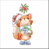 Kış Tilki Sticker thumbnail 1