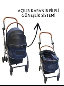 Tommy Evcil Hayvan Arabası 76,5x48x99cm Lacivert Max 15 Kg - 3