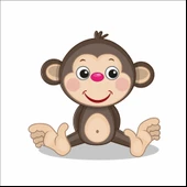 Sevimli Maymun Sticker thumbnail 1