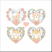 I love You kedi Sticker thumbnail 1