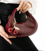 Lisbond Elegance Betty Model Bordo Charm Hediyeli Kadın El Ve Omuz Çantası - 1