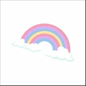 Bulutlar ve Gökkuşağı Sticker thumbnail 1