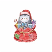 Hediye Penguen Sticker - 1