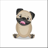 Sevimli köpek Sticker thumbnail 1