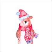 Sevimli Ayıcık Yılbaşı Sticker thumbnail 1