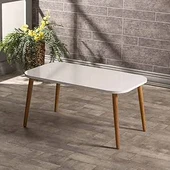 Orta Sehpa Kr Ahşap Torna Ayak Beyaz thumbnail 1