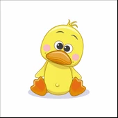 Sevimli Civciv Sticker - 1