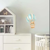 Balon Sepetinde Uçan Ayıcık Duvar Stickerı thumbnail 2