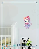 Pofuduk Şapkalı Kış Kedisi Duvar Stickerı thumbnail 4