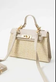 Lisbond Elegance Vienn Model Hasır Krem Kadın El Ve Omuz Çantası - 3