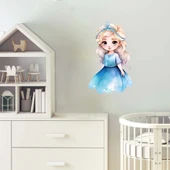 Buz Kraliçesi Mavi Prenses Duvar Stickerı - 2