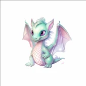 Sevimli Ejder Sticker 10 thumbnail 1