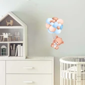 Göklerde Neşeyle Uçan Ayıcık Duvar Stickerı thumbnail 2