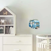 Kareli ve Karlı Karavan Duvar Stickerı thumbnail 1