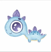 Mavi Dinazor Duvar Sitcker - 1