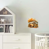 Sonbahar Yapraklı Karavan ve Kabaklar Duvar Stickerı thumbnail 1