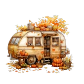 Sonbahar Hasadı Karavanı Duvar Stickerı thumbnail 2