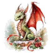 Kanatlı Noel Arkadaşı Duvar Stickerı thumbnail 2