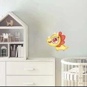 Sarı Boynuzlu Dinazor Duvar Sticker thumbnail 2