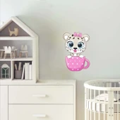 Fincanda Leopar Yavrusu Duvar Sticker'ı - 2