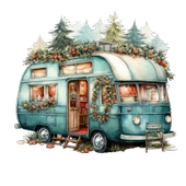 Yılbaşı Temalı Karavan Duvar Stickerı thumbnail 2